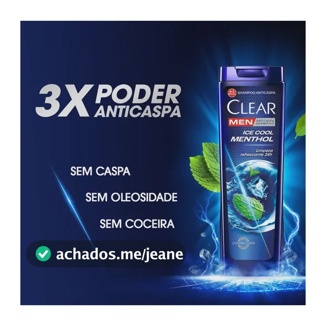 Clear Men Shampoo Anticaspa Ice Cool Menthol 400 ml