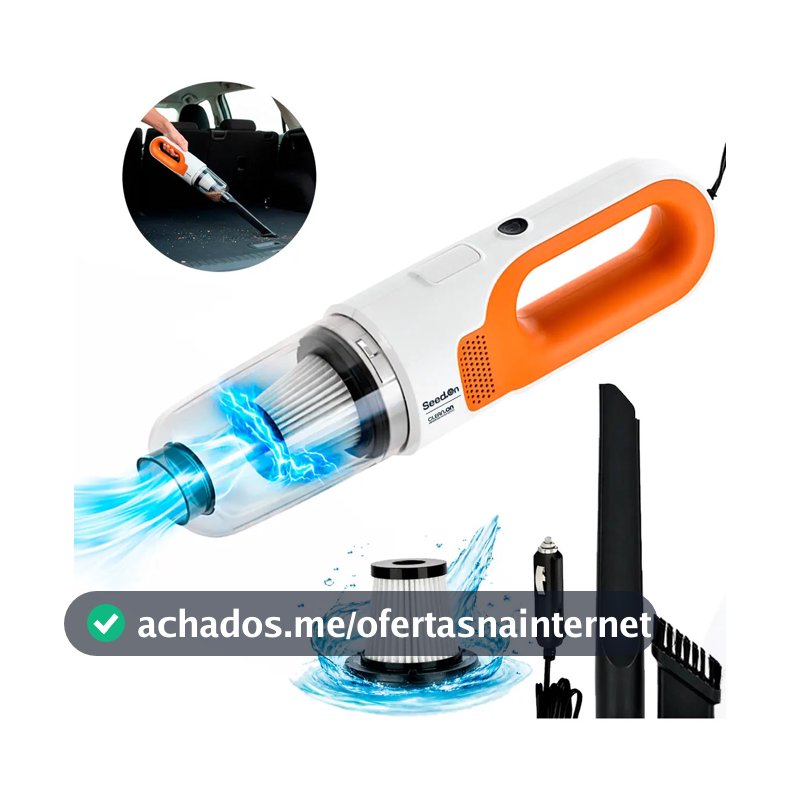Aspirador De Pó Automotivo Portátil Potente 180w Com Filtro Hepa E Cabo De 4,0m Para Carro Caminhão Caminhonete