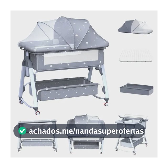Berço Co-sleeper Multifuncional Portátil Com Mosquiteiro