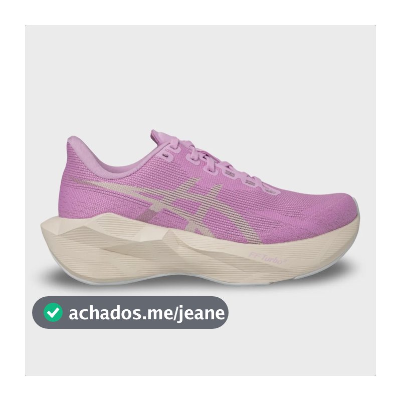 Tênis Asics Feminino Novablast 6 Corrida Performance Bege E Rosa 36 Br