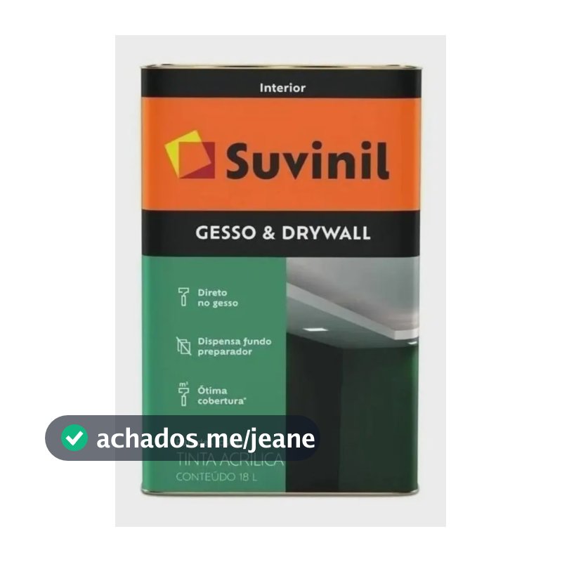 Tinta Para Gesso E Drywall Suvinil 18l Branca