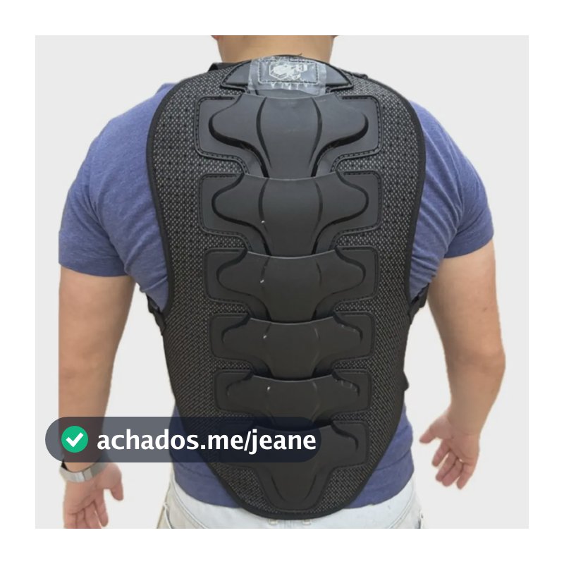 Protetor De Coluna Cervical Articulado Moto Bike Motocross Preto
