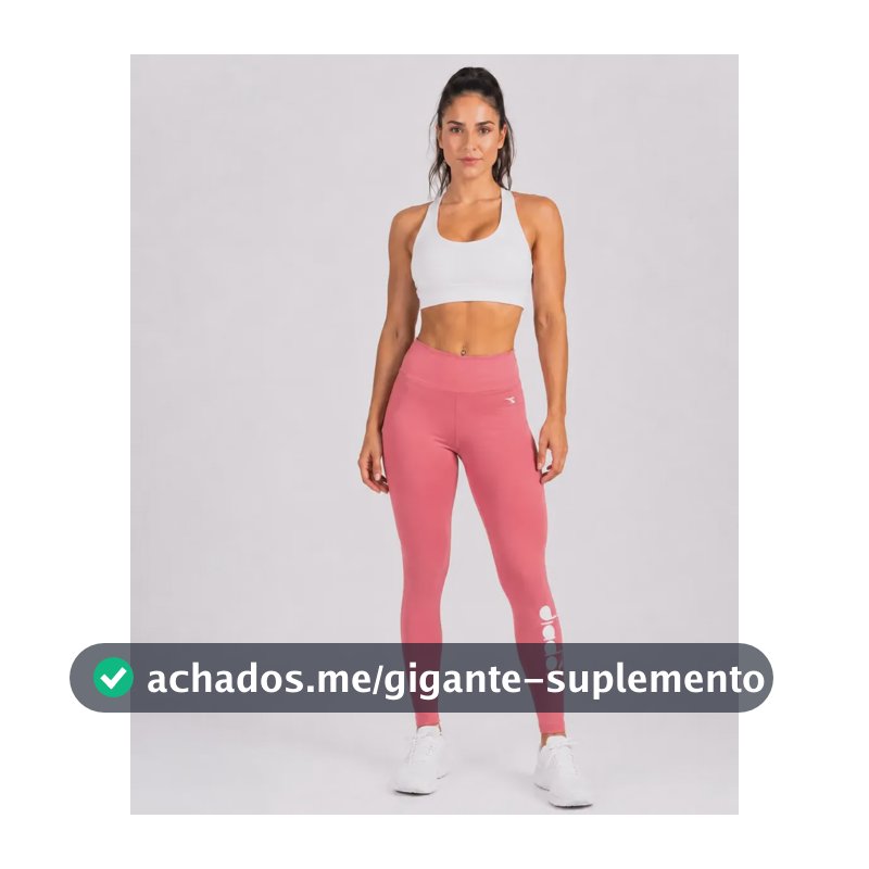 Legging Fitness Diadora Feminina Cor Goiaba Original Goiaba P