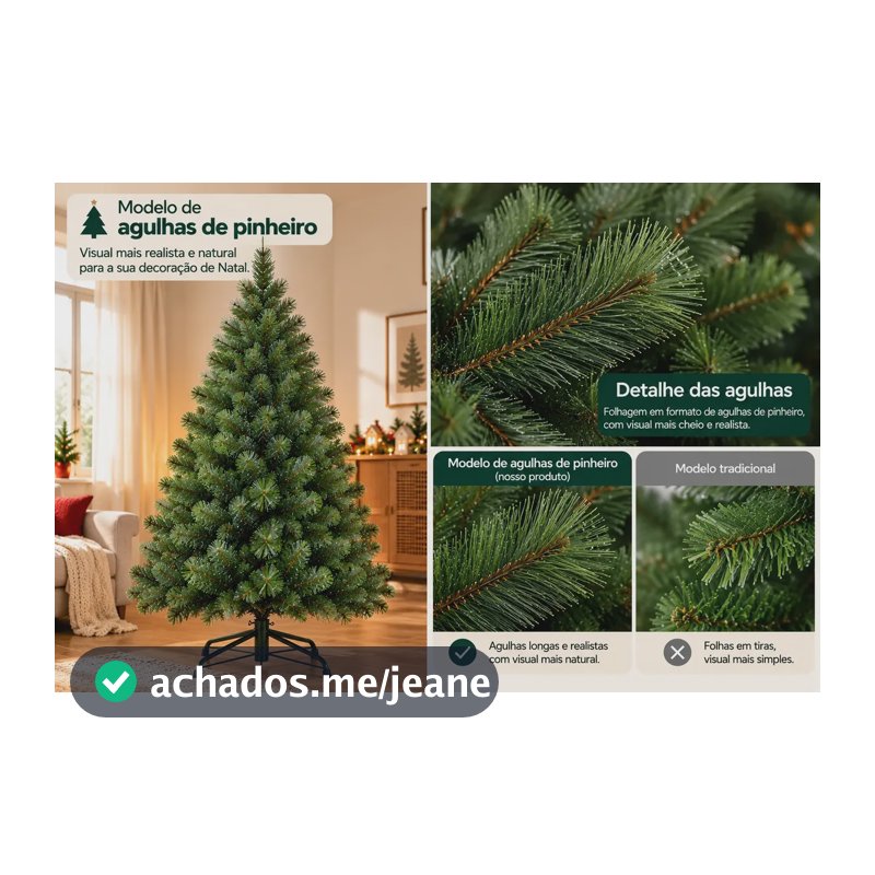 Árvore De Natal Artificial Verde Com Folhagem Tipo Pinheiro 150 Cm, Pine Needle Model