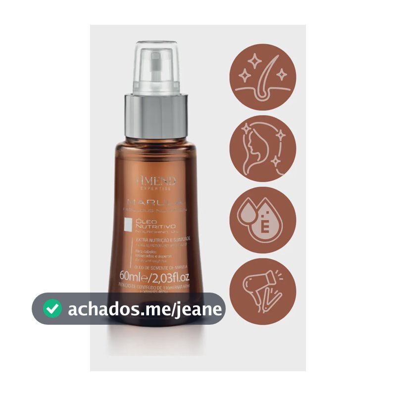 Óleo Amend Nutritivo Marula Fabulous Nutrition 60ml