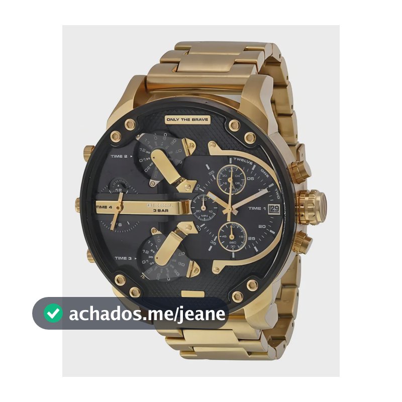 Relógio Diesel Dz7333 Mr.daddy Gold Black 57mm