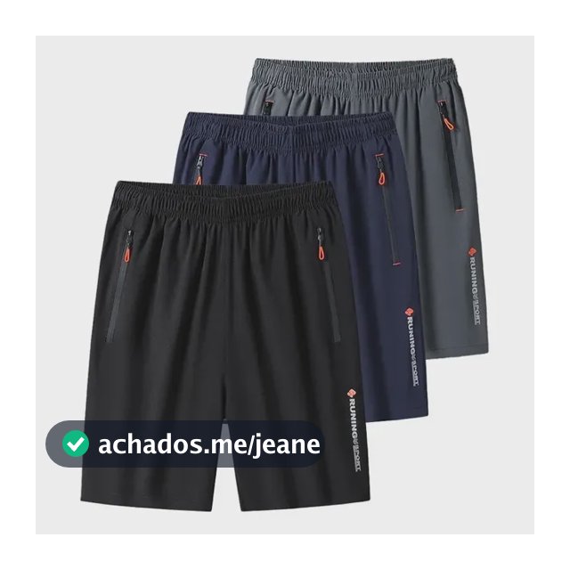 Kit 3 Bermudas Dry Fit De Alto Padrão Para Academia