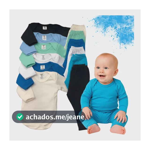 Kit Conjunto 6 Peças Body Manga Longa E Mijão Bebê Menino