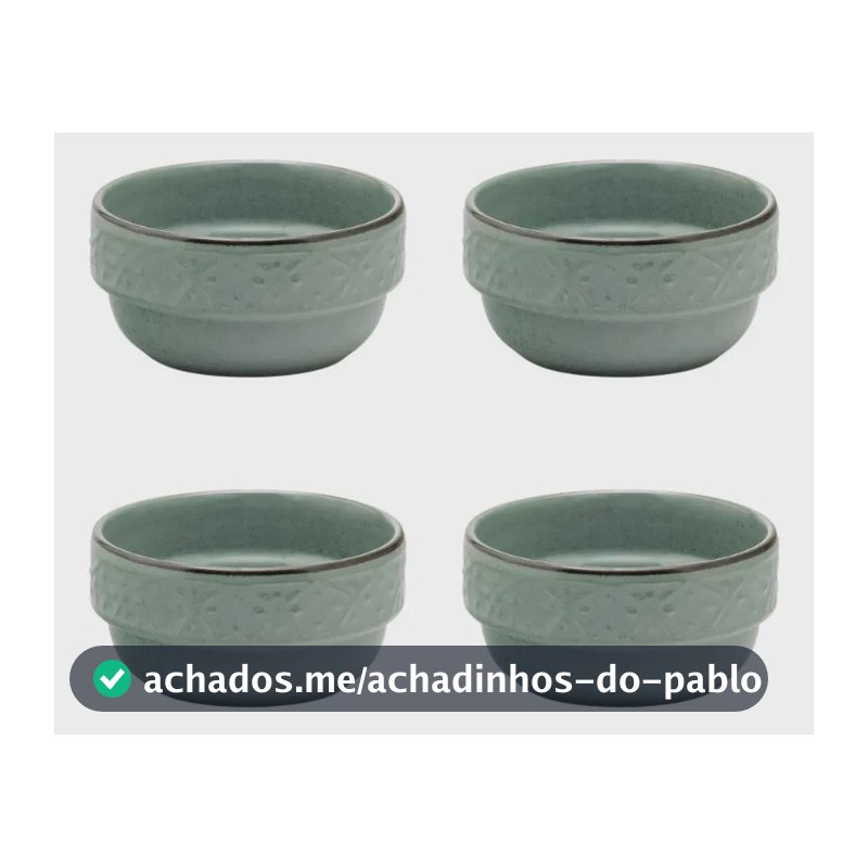 Jogo De 4 Tigelas 500 Ml Oxford Mendi Malaquita Red