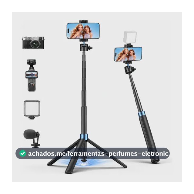 Lention Tripé Para Câmeras e Celulares Estável 360° Vlog E Gopro,DJI Osmo Pocket 4/3,Tripé Celular Profissional Universal Bastão Selfie