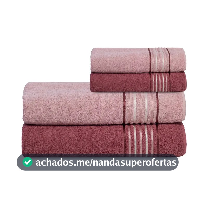 Jogo Toalha Banho Banhão Vitta 4pçs 400g Algodão Camesa