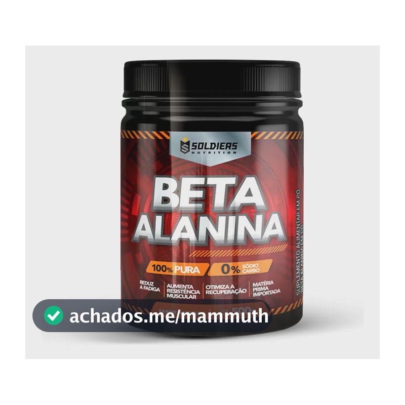 Beta Alanina 500g Suplemento em pó - Soldiers Nutrition