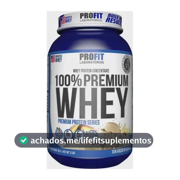 100% Whey Premium - 907g Baunilha - Profit