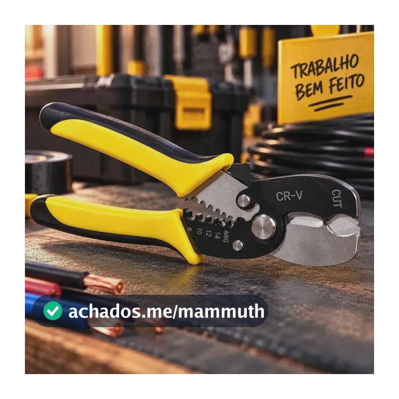 Alicate Corte Cortador De Cabos Até 35mm Decapador Até 16mm Amarelo