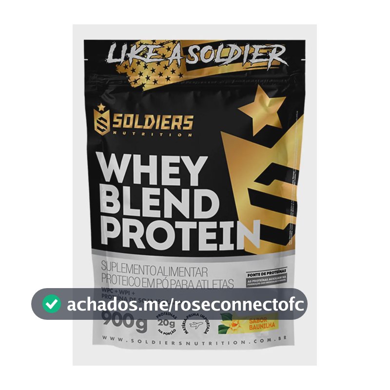 Whey Blend Protein Concent / Isolado 900g-soldiers Nutrition Sabor Baunilha