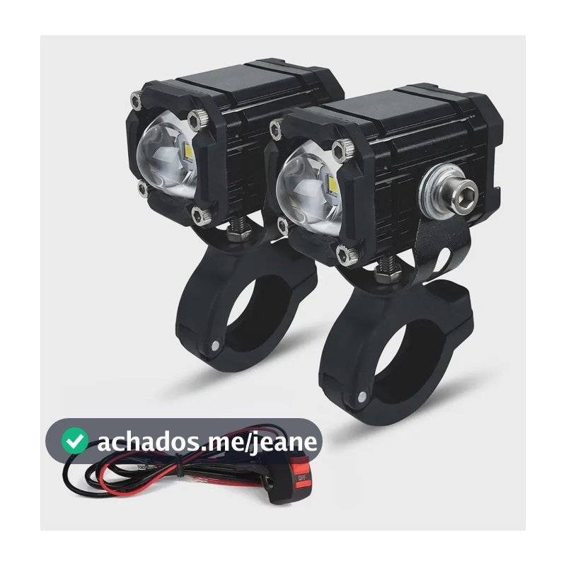 Par Farol De Milha Exploradora Moto Led Stallion Universal Ambos Lados