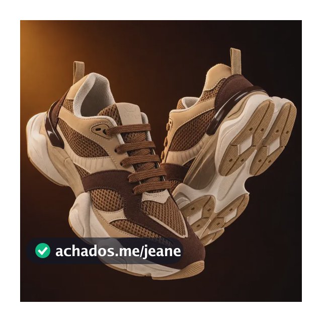 Tenis Feminino Chunky Vili Aura Casual Conforto Original Marrom/bege 39 Br