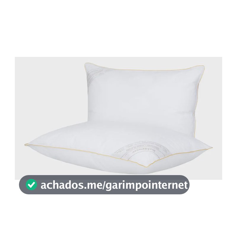 Kit Travesseiro 50x70cm Buddemeyer Toque de Pluma Algodão Branco 2 peças