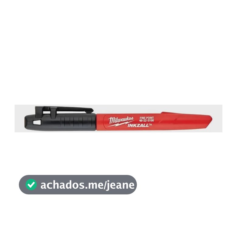 Caneta Marcador Inkzall Preto Ponta Fina - Milwaukee