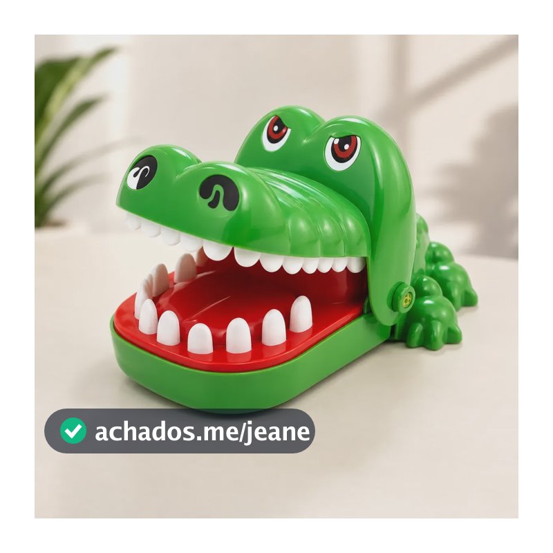 Brinquedo Divertido Crianças Jacaré Morde Dedo Jogo Dentista Verde