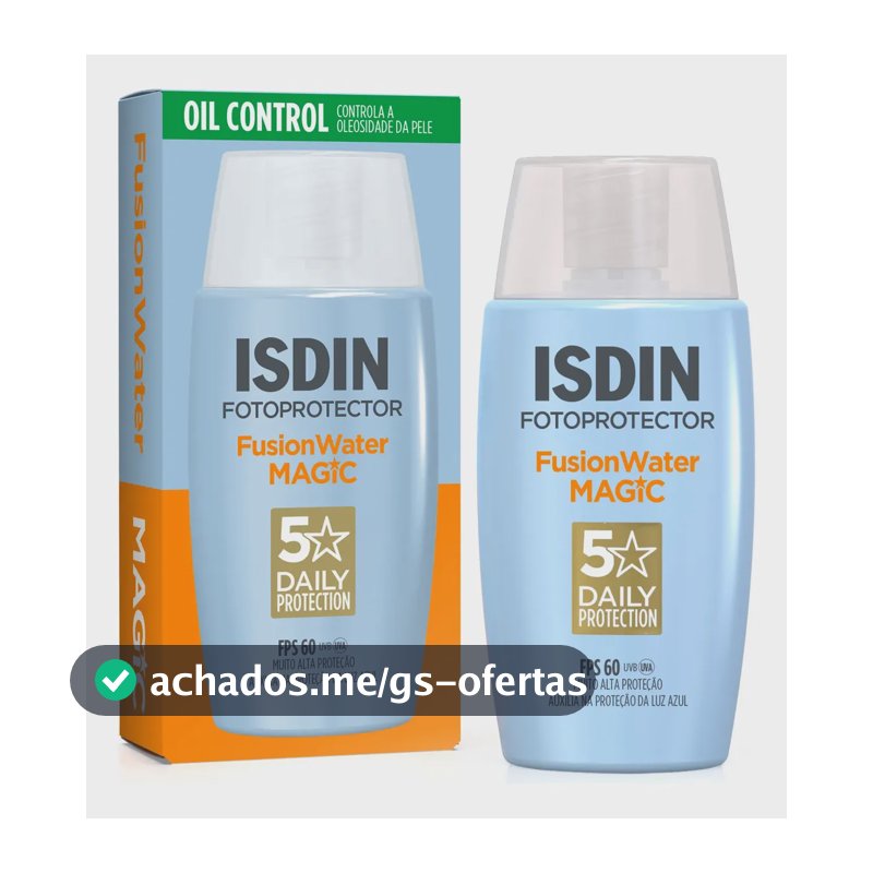 ISDIN Protetor Solar Facial Fusion Water 5 Stars Sem Cor FPS 60 - 50ml