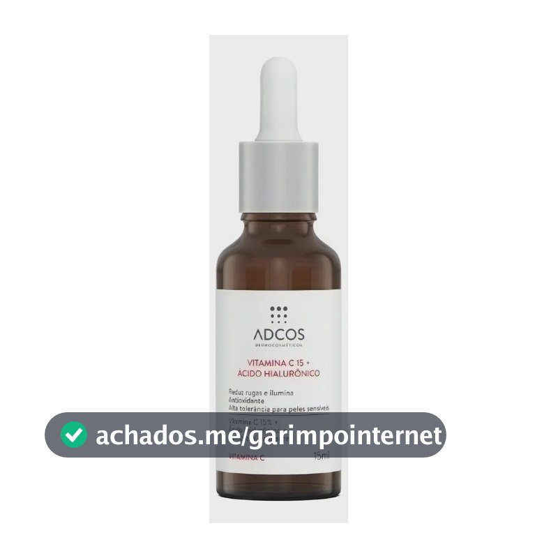 Vitamina C 15 + Ácido Hialurônico 15ml Adcos Tipo de pele Todas Sérum Anti-idade