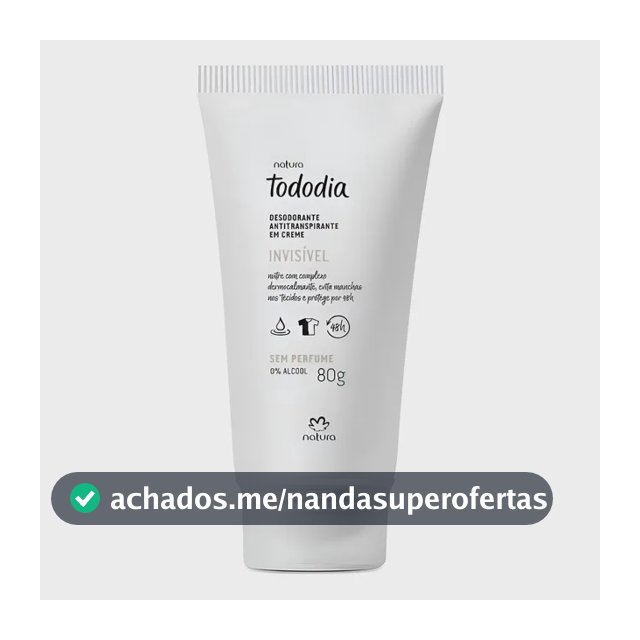 Desodorante Em Creme Natura Tododia Sem Perfume 80g