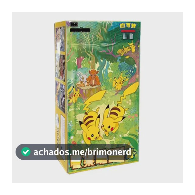 Mini Booster Box Pokémon 151 Gather Pikachu Chinesa 15 Packs Pikachu Chinês