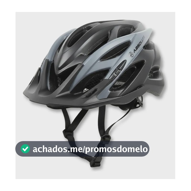 Capacete Ciclismo Mtb Bike Absolute Wild Com Led Preto/cinza Preto E Cinza Único