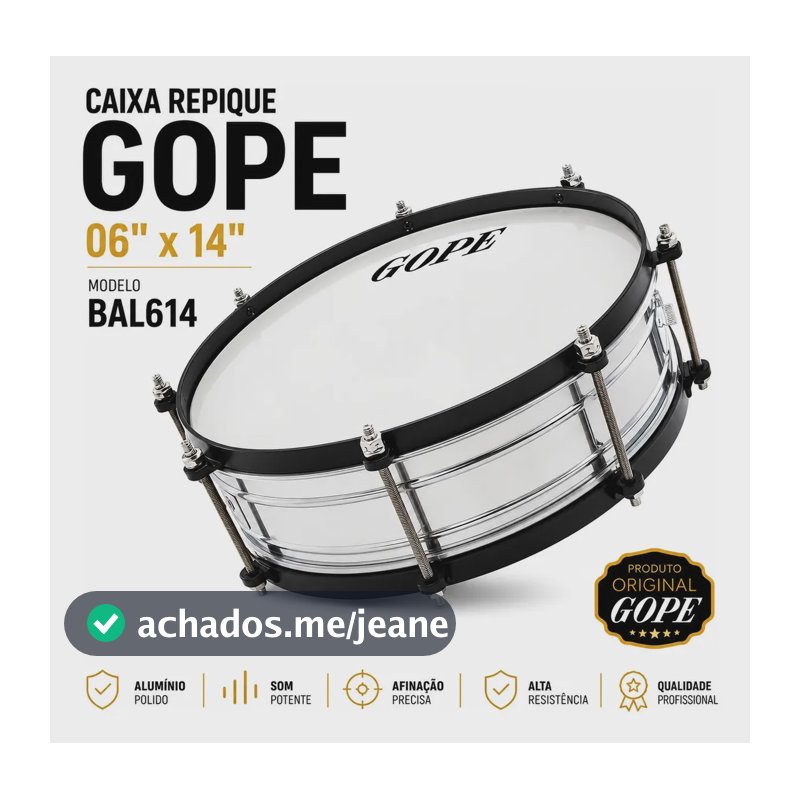 Caixa Repique Profissional 6x14 Gope