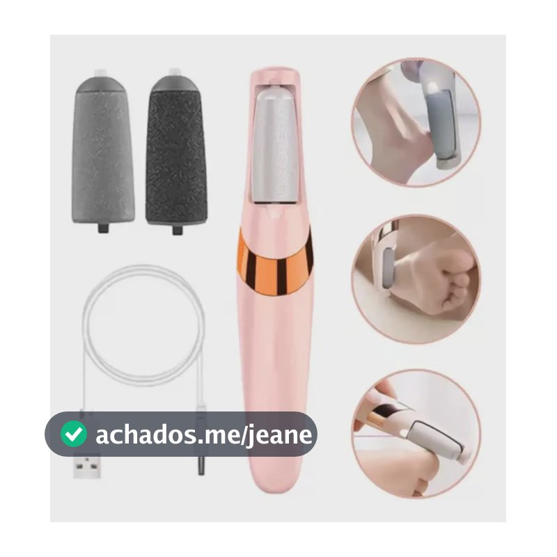Lixadeira Elétrica Recarregável Electric Pedi Pés Calos Esfoliador