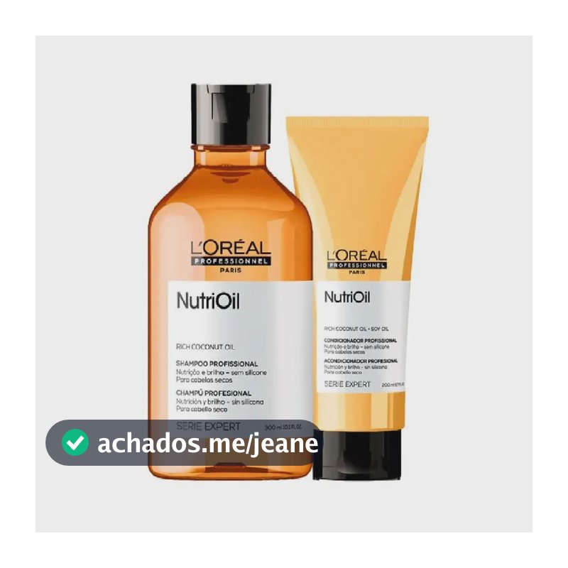 Kit L'Oréal Professionnel Serie Expert NutriOil Shampoo 300ml + Condicionador 200ml