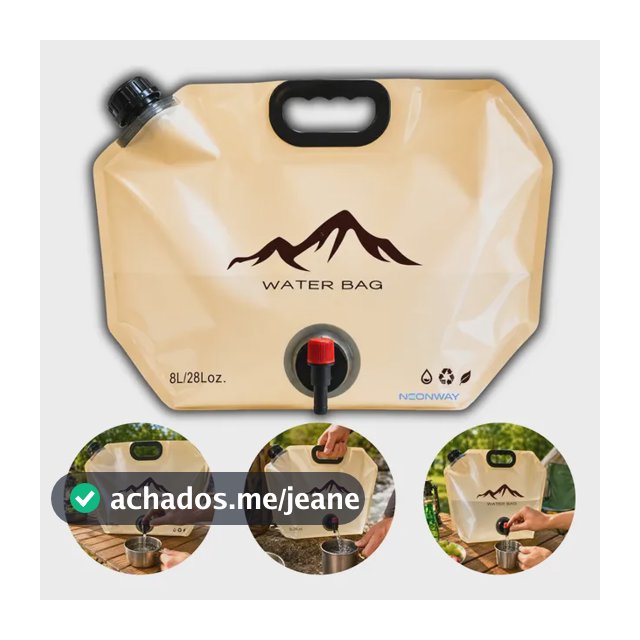 Water Bag Dobrável 8l Portátil Para Camping Emergências
