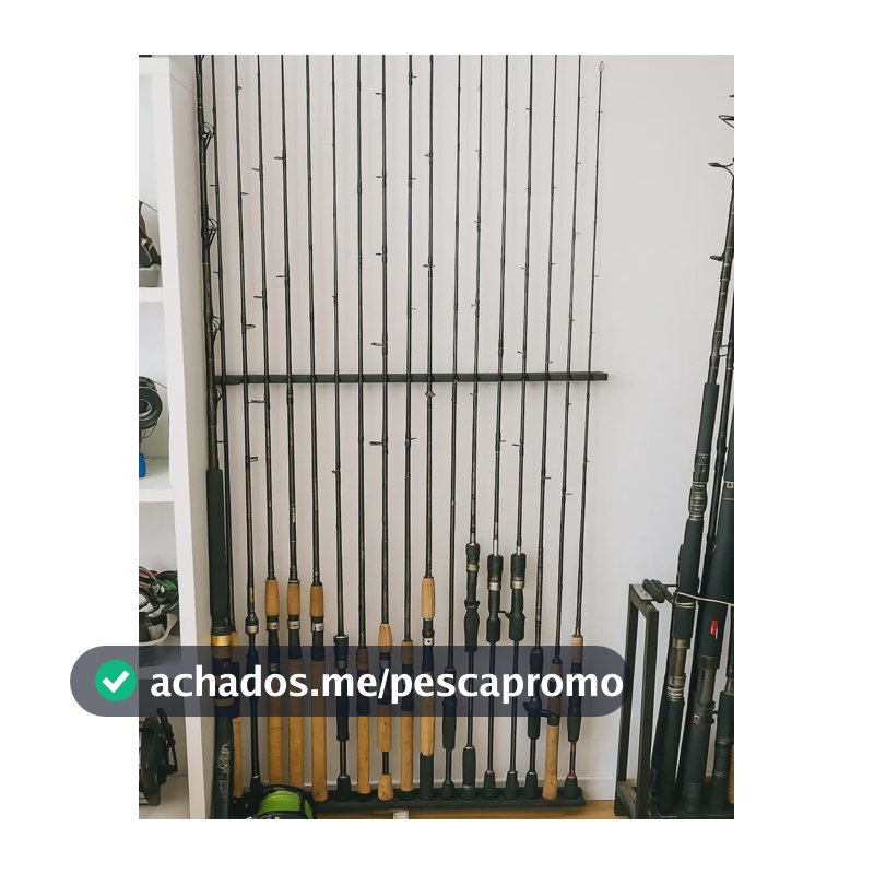 Suporte Expositor De Parede Para 10 Varas Stick Rack Pesca
