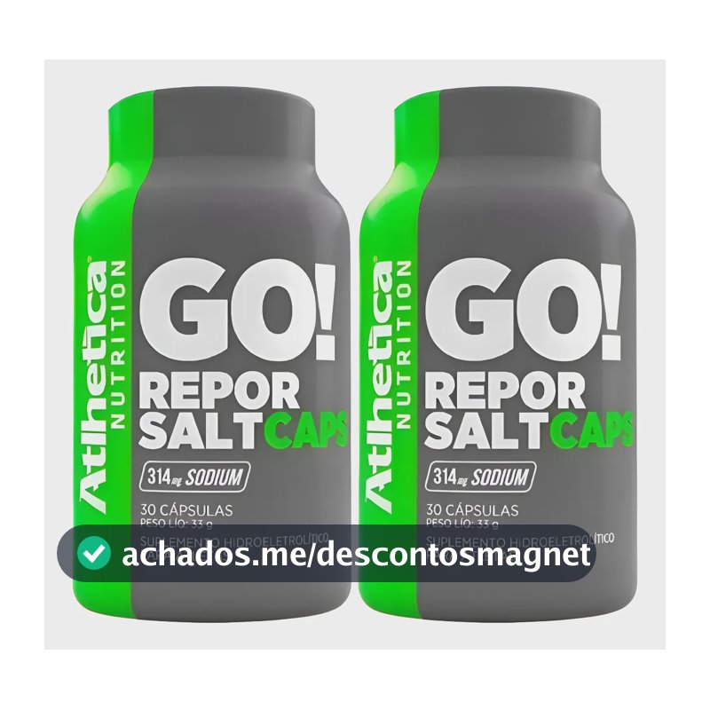 Repor Salt Cápsula Sal Endurance Atlhetica Kit 2 Potes Sais Sem Sabor