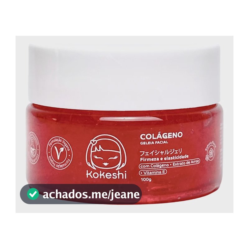 Geleia Hidratante Facial De Colágeno Pele Firme 100g Kokeshi Todo Tipo De Pele Dia/noite