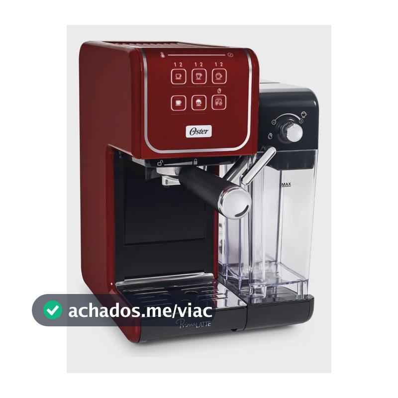 Cafeteira Espresso Primalatte Bvstem6801r Touch Red Oster Cor Preto/Vermelho
