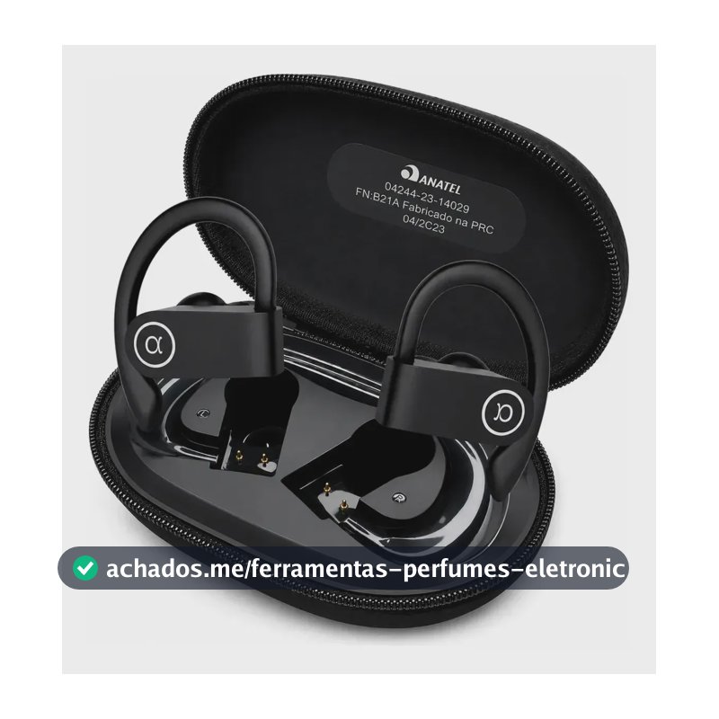 Fone De Ouvido Bluetooth Esportivo Gamer Sem Fio Bluetooth 5.4 Ipx5 Com Microfone 45h De Bateria Gancho Ergonômico Para Corrida Academia Caminhada Treino Antek Preto
