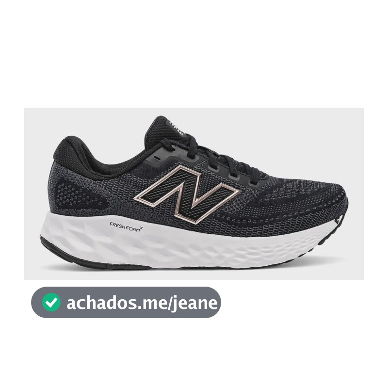 Tenis New Balance Fresh Foam X Evozv4 Feminino Preto Preto Liso 36 Br
