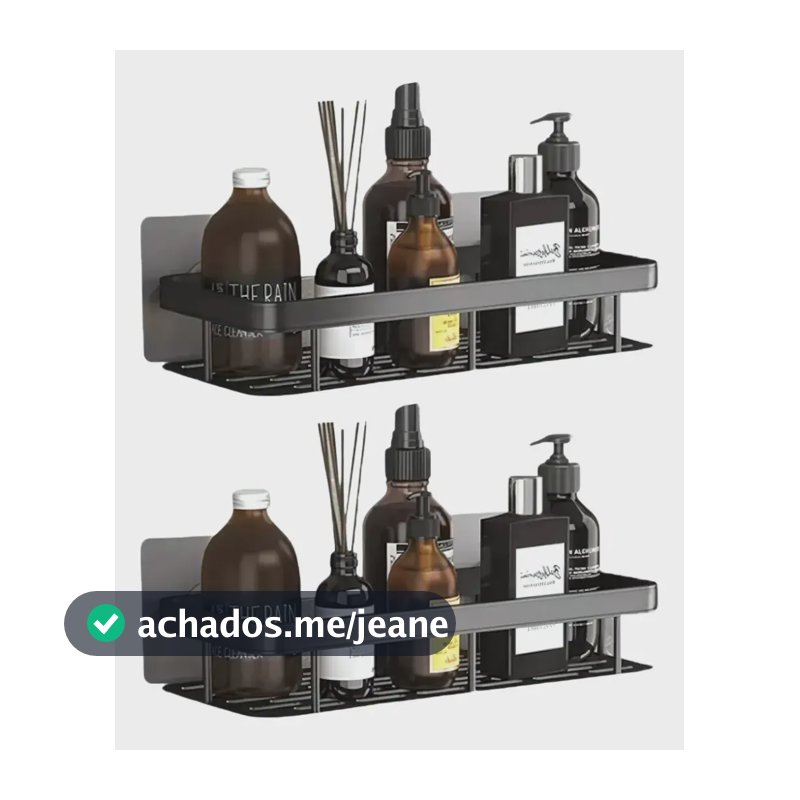 Kit 2 Suporte Porta Shampoo Duplo Sabonete Banheiro Prateleira Parede Box