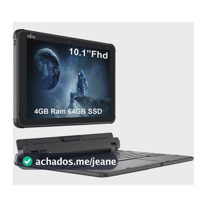 Notebook Fujitsu Q508 X5 Intel Z8550 4g 64gb Teclado Japonês Preto