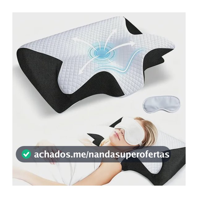 BETWO Travesseiro Cervical Ortopédico em Espuma de Memória, Coluna Inteligente, Anatômico e Ergonômico para Pescoço e Coluna,Suporte para Pescoço e Ombros, para Dormir de Lado e de Costas, preto
