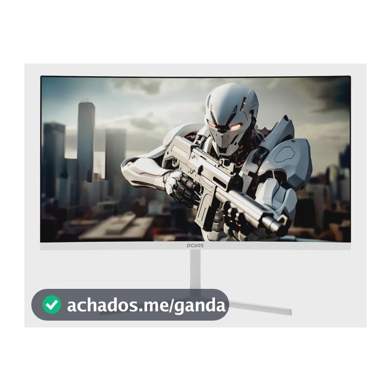 Monitor Gamer Pcyes Q10 White Ghost 23.8 Fullhd Branco 75hz