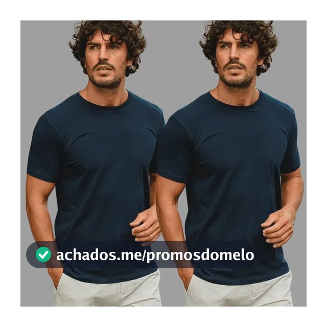 Kit 2 Camiseta Masculina Leve Básica Algodão Egípcio Vicenza