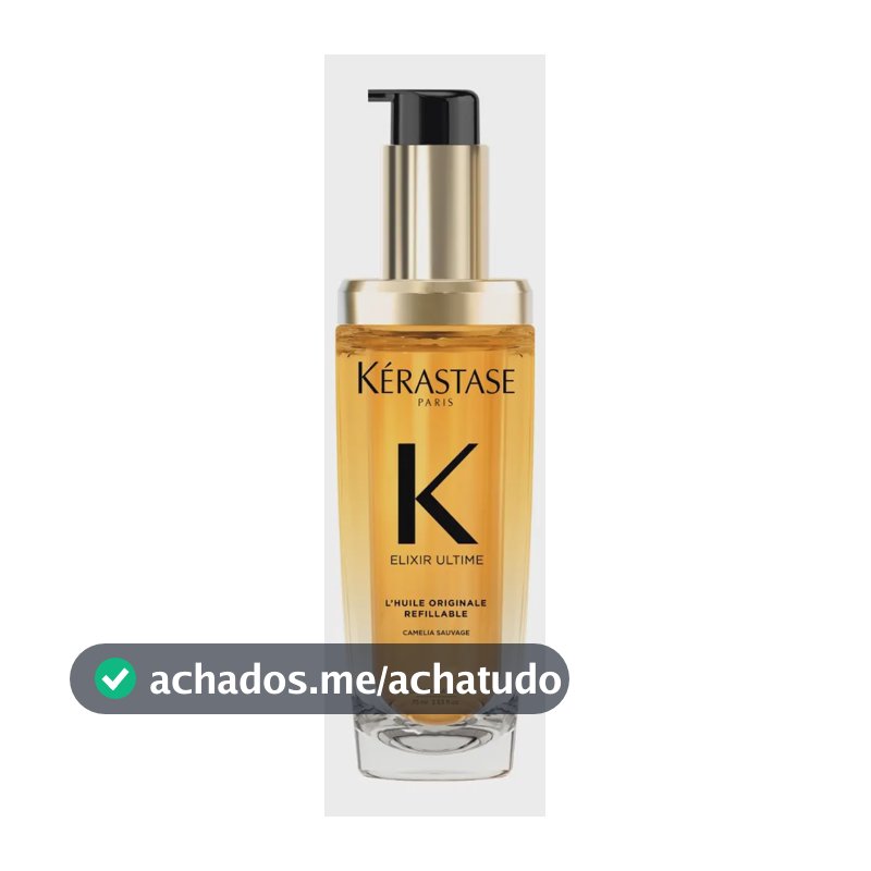 Óleo Capilar Kérastase Elixir Ultime L'Huile Originale Refilável, Cabelo Brilhante, Nutrido 75ml