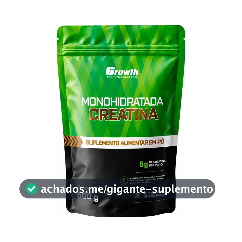 Creatina Monohidratada 500g Pouch - Growth Supplements Sem Sabor