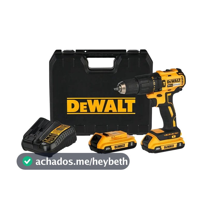 Parafusadeira e Furadeira de Impacto 13mm 20V DEWALT DCD7781D2 Com 2 Baterias, Carregador e Maleta