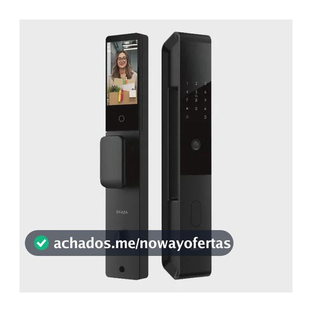 Fechadura Digital Reconhecimento Facial E Palma Da Mão Wifi Preto