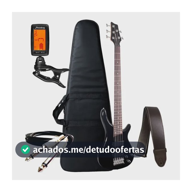 Kit Contra Baixo 5 Cordas Giannini Gb205a Ativo + Acessórios