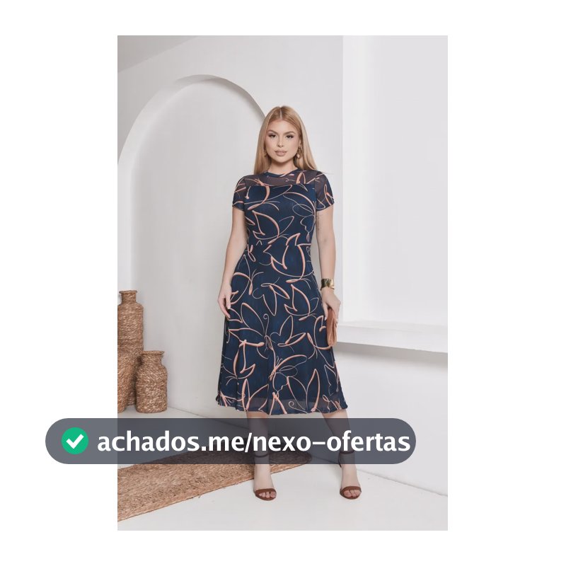 Vestido Feminino Em Malha E Tule Midi, Ajusta Ao Corpo